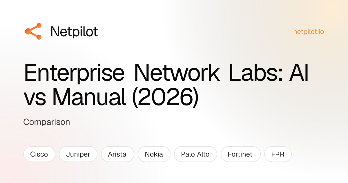 Building Enterprise Network Labs: AI vs Manual (Tier-Ranked 2026 ...
