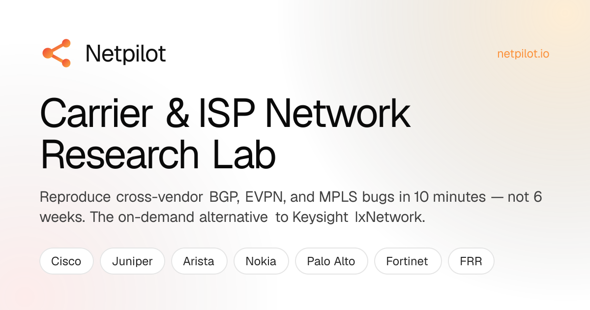 ISP & Service Provider Network Lab — MPLS, BGP, SR, EVPN